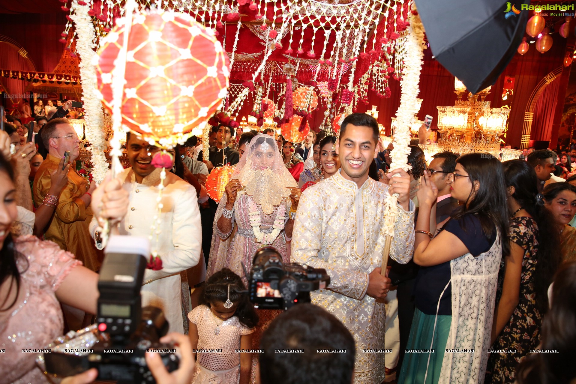 Grand Wedding Ceremony of Anindith Reddy (Dr Prathap C. Reddy's Grandson) with Shriya Bhupal at HITEX (High Definition Photos)