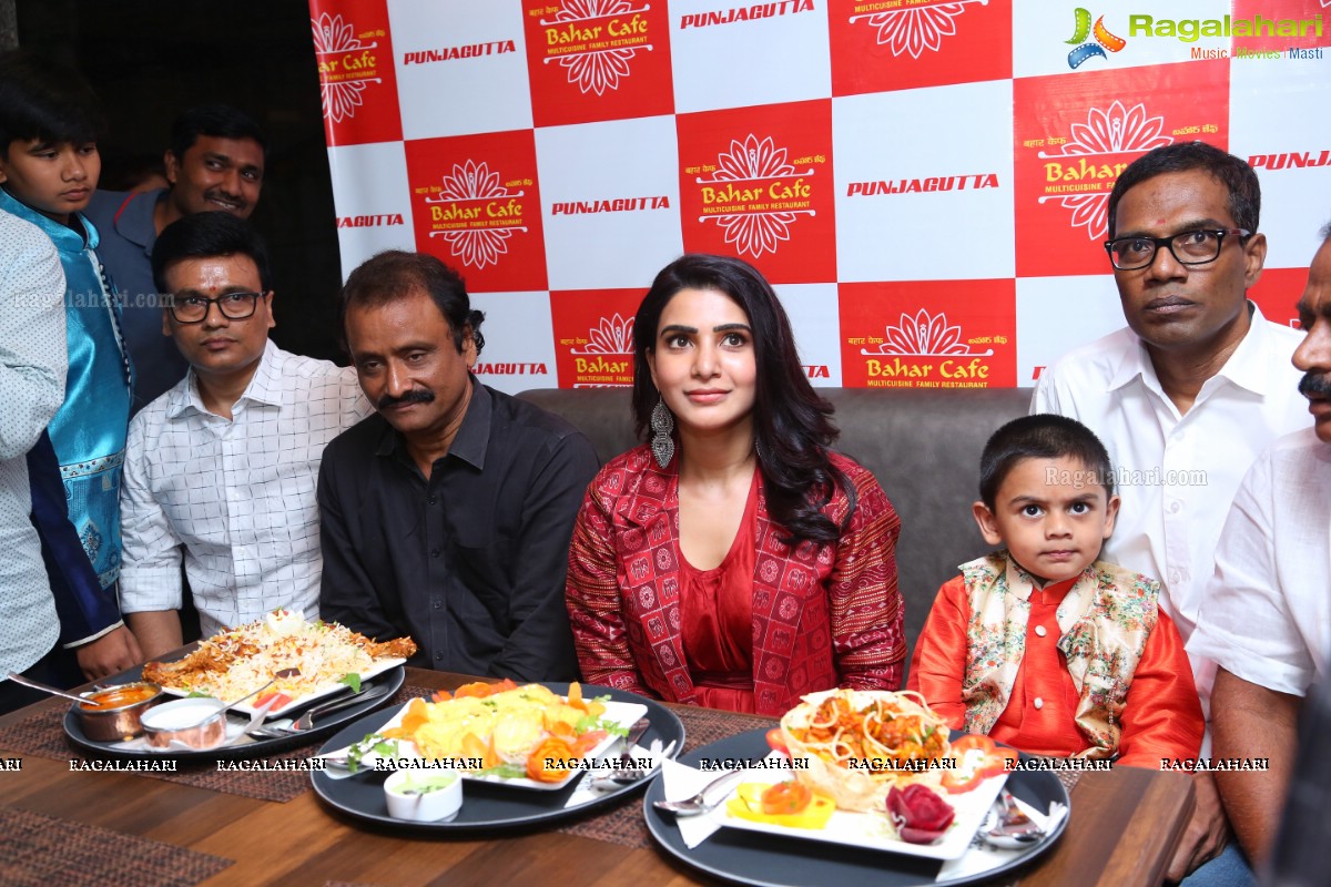 Samantha launches Bahar Cafe Multi-Cuisine Family Restaurant, Punjagutta, Hyderabad