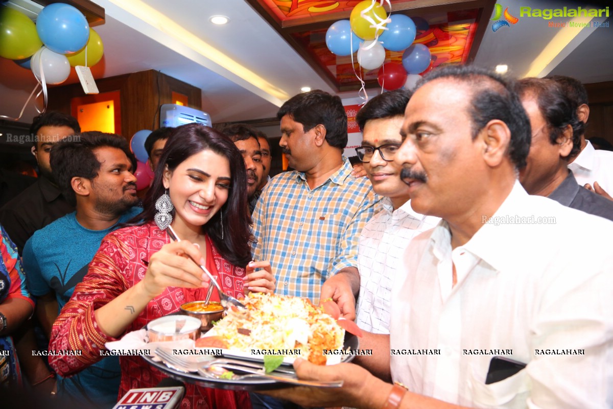 Samantha launches Bahar Cafe Multi-Cuisine Family Restaurant, Punjagutta, Hyderabad