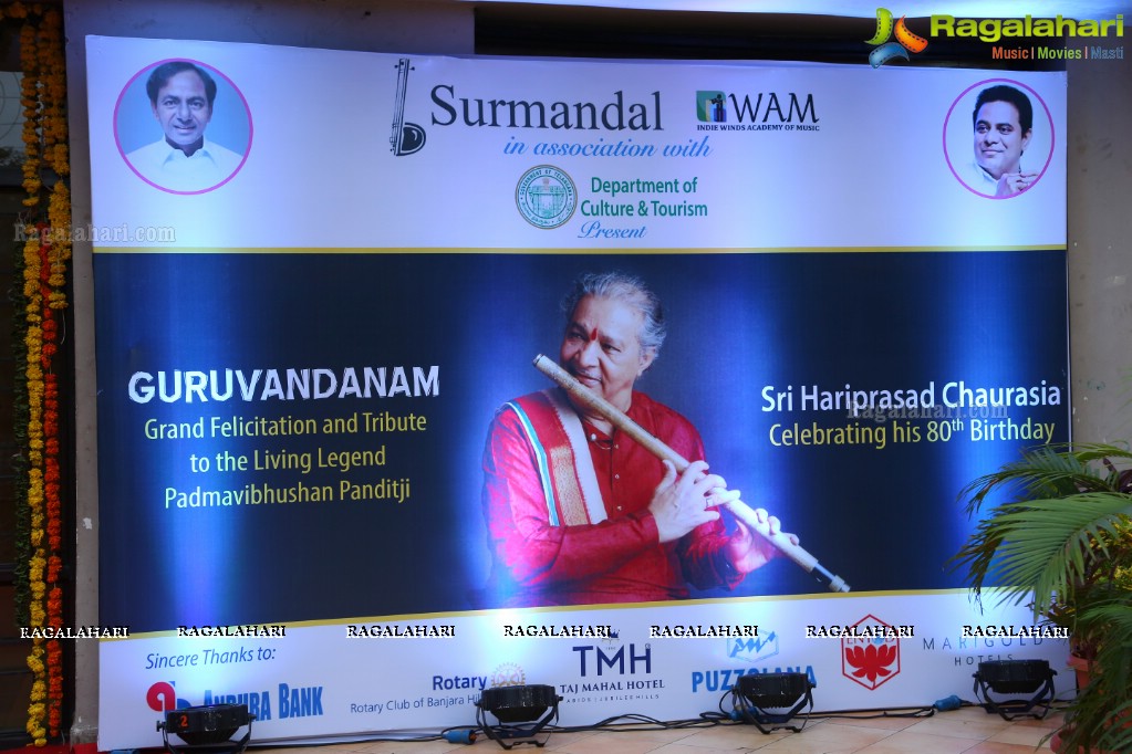 Guruvandanam - A Tribute to Living Legend Sri Hariprasad Chaurasia 80th Birthday Celebrations at Ravindra Bharathi