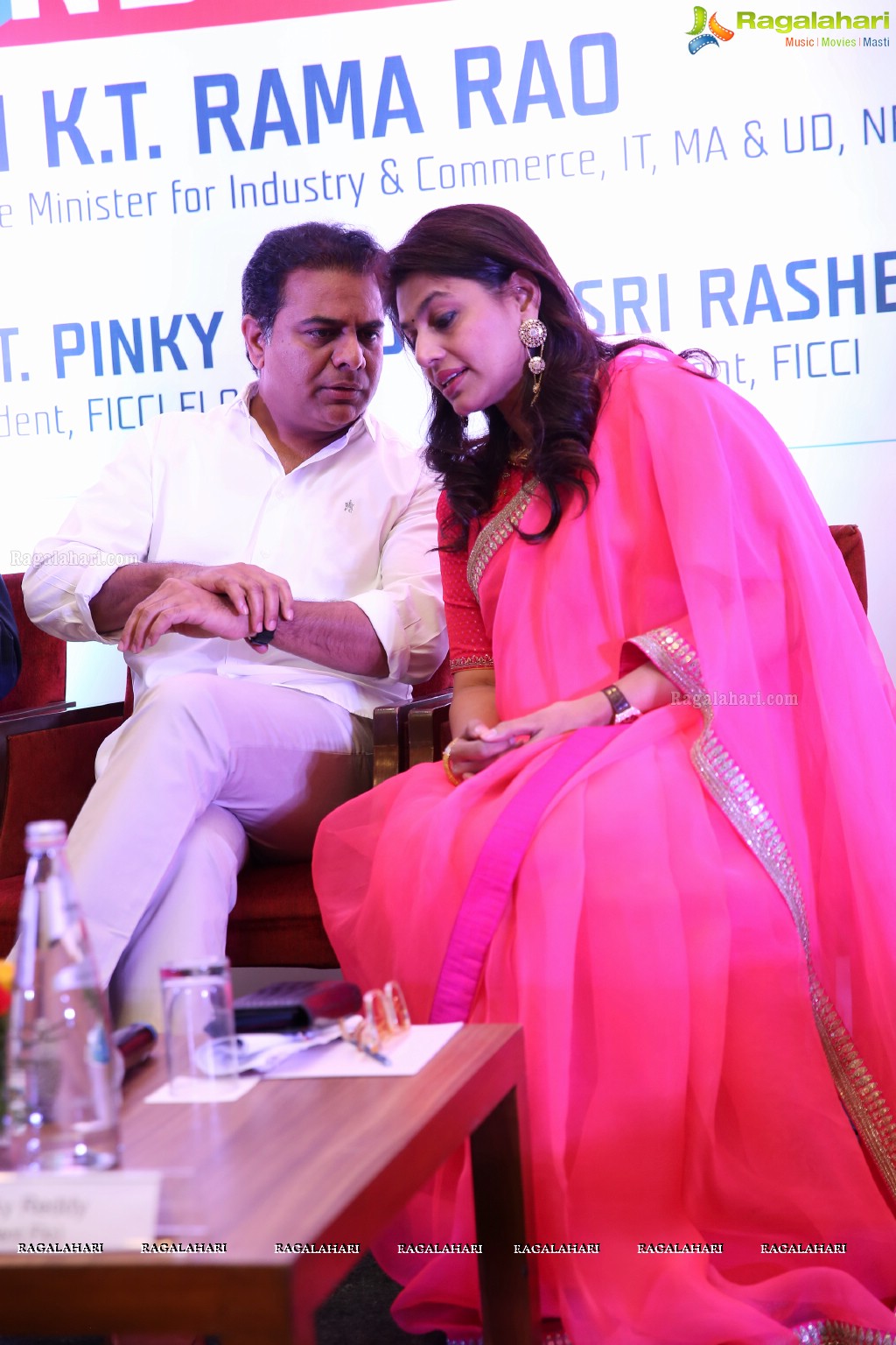 KT Rama Rao launches FLO TSIIC Industrial Park and handed over land allotment letters to 18 FLO Women Entrepreneurs