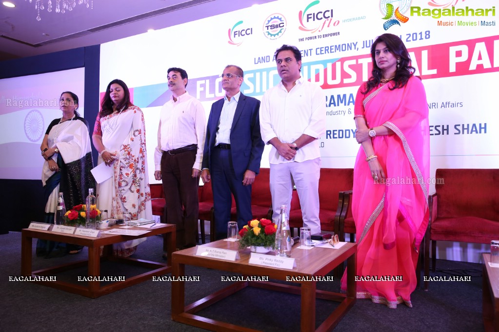 KT Rama Rao launches FLO TSIIC Industrial Park and handed over land allotment letters to 18 FLO Women Entrepreneurs