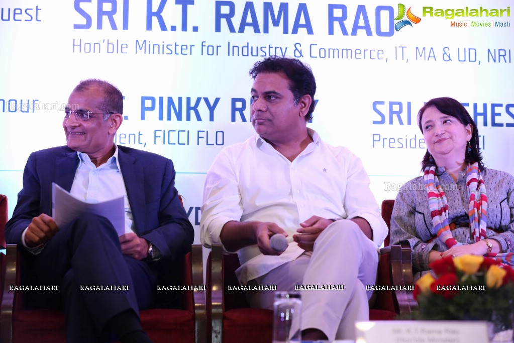 KT Rama Rao launches FLO TSIIC Industrial Park and handed over land allotment letters to 18 FLO Women Entrepreneurs