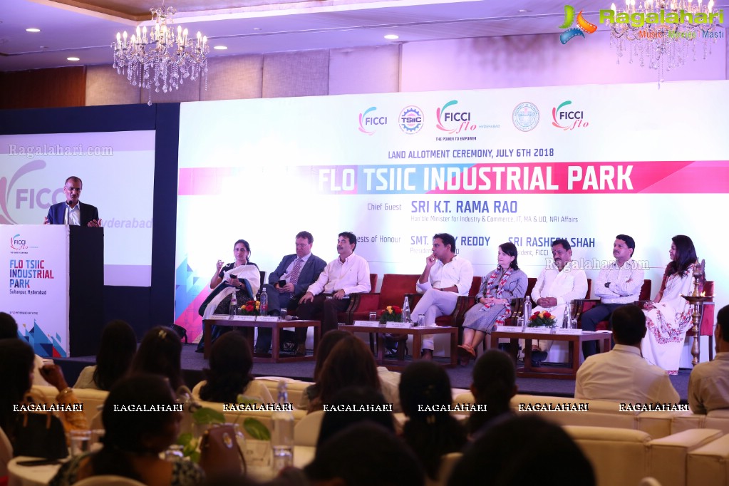 KT Rama Rao launches FLO TSIIC Industrial Park and handed over land allotment letters to 18 FLO Women Entrepreneurs