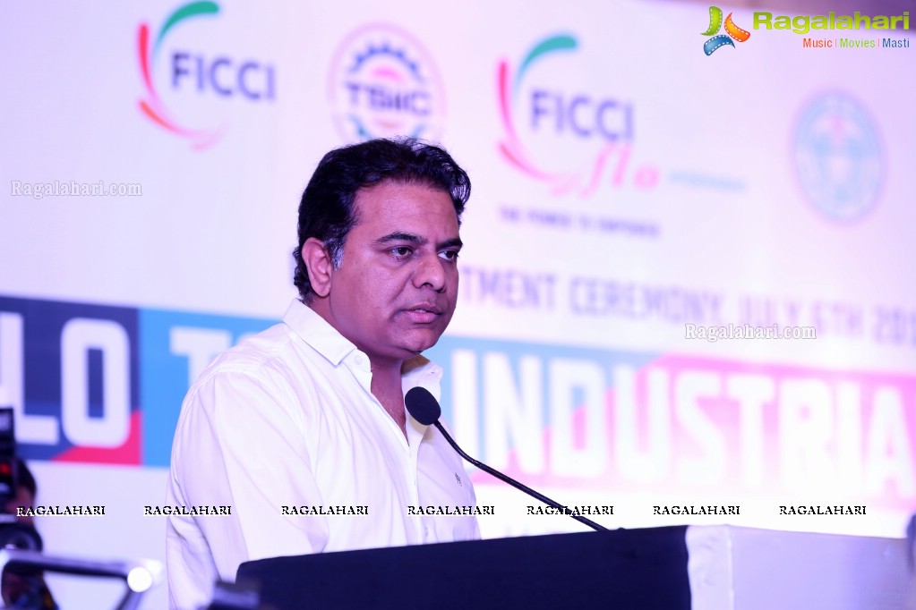 KT Rama Rao launches FLO TSIIC Industrial Park and handed over land allotment letters to 18 FLO Women Entrepreneurs