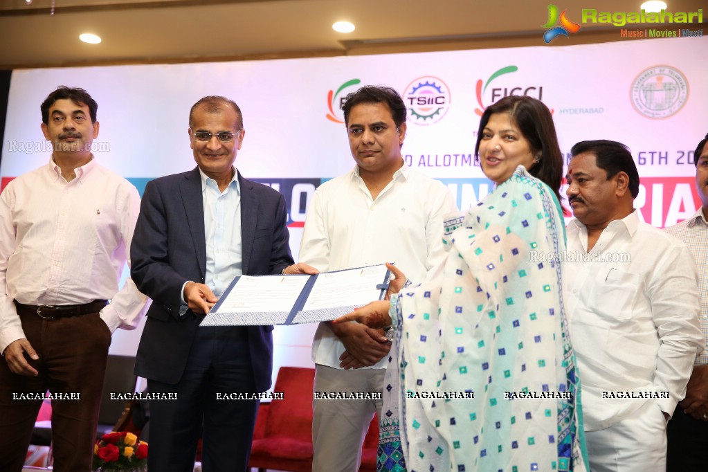 KT Rama Rao launches FLO TSIIC Industrial Park and handed over land allotment letters to 18 FLO Women Entrepreneurs