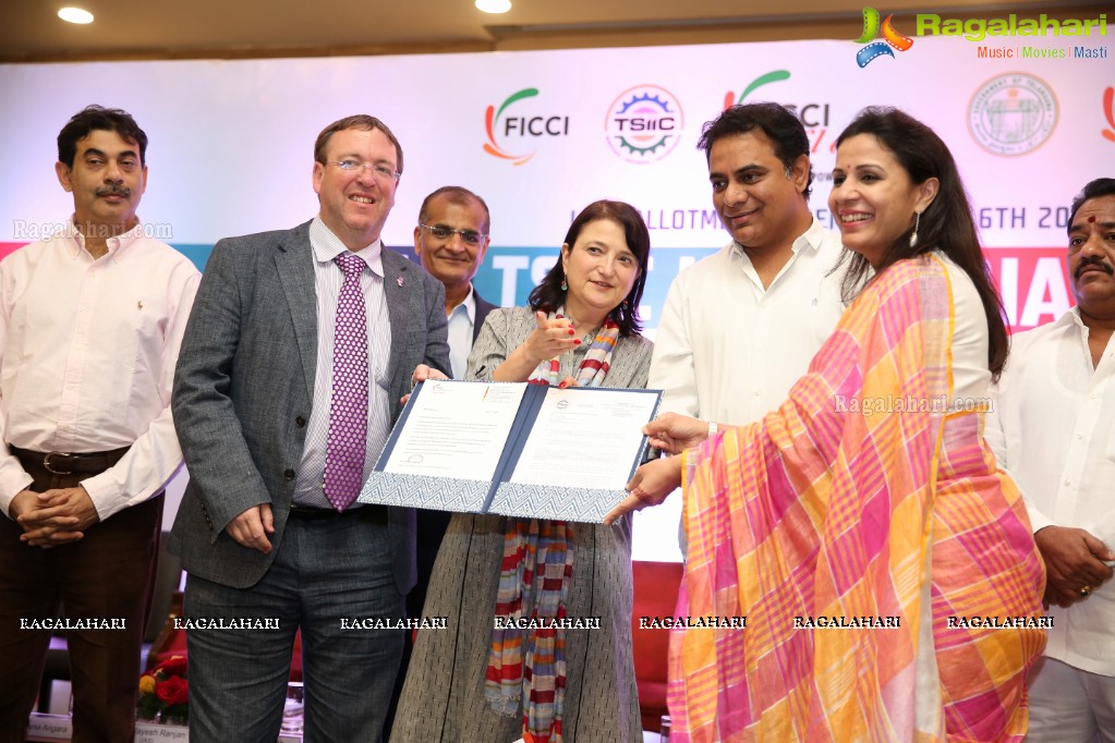 KT Rama Rao launches FLO TSIIC Industrial Park and handed over land allotment letters to 18 FLO Women Entrepreneurs