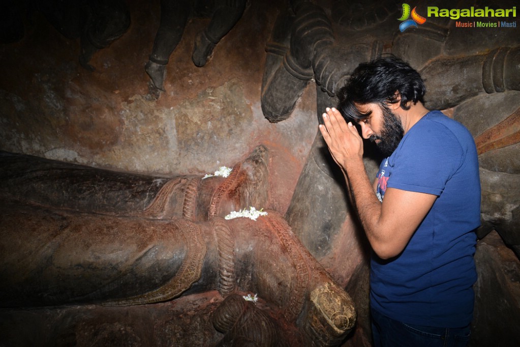 Pawan Kalyan at Ananta Padmanabha Swamy Temple Undavalli Caves