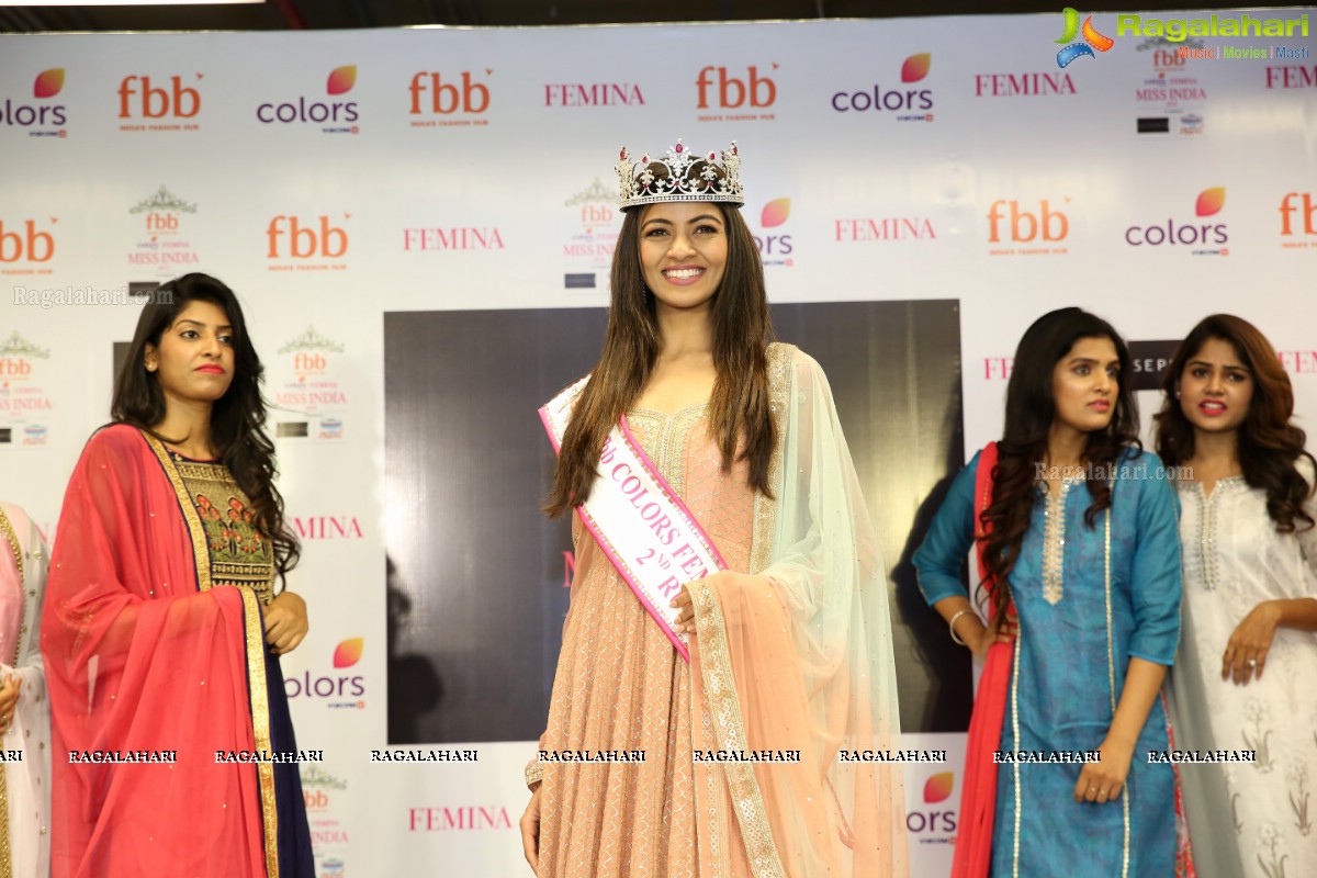 Tete-A-Tete with fbb Colors Femina Miss India 2018 2nd Runner Up Ms Shreya Rao at Big Bazaar, Ameerpet, Hyderabad