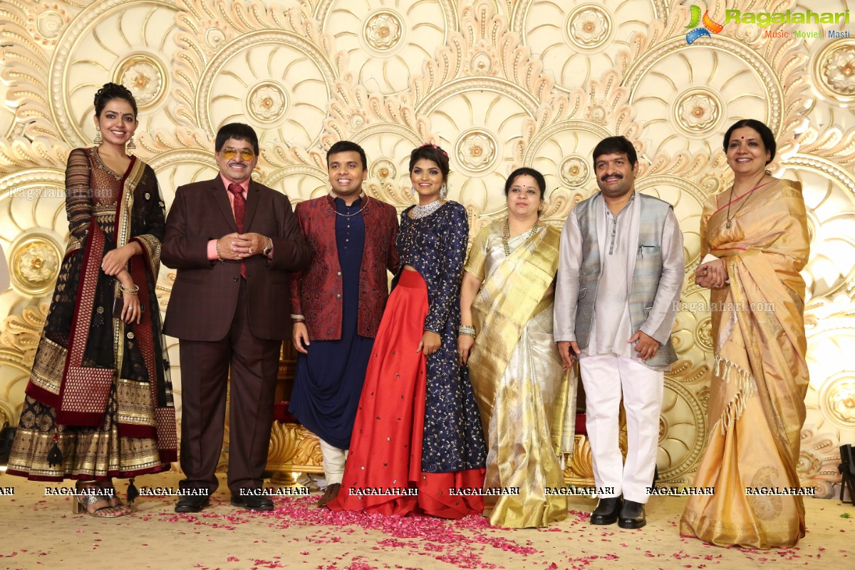 Grand Wedding Reception of Ambica Vinayaka Surya Kumar with Preethika Lakshmi at JRC Conventions & Trade Fairs