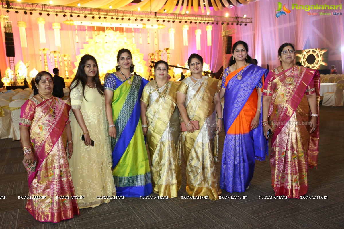 Grand Wedding Reception of Ambica Vinayaka Surya Kumar with Preethika Lakshmi at JRC Conventions & Trade Fairs
