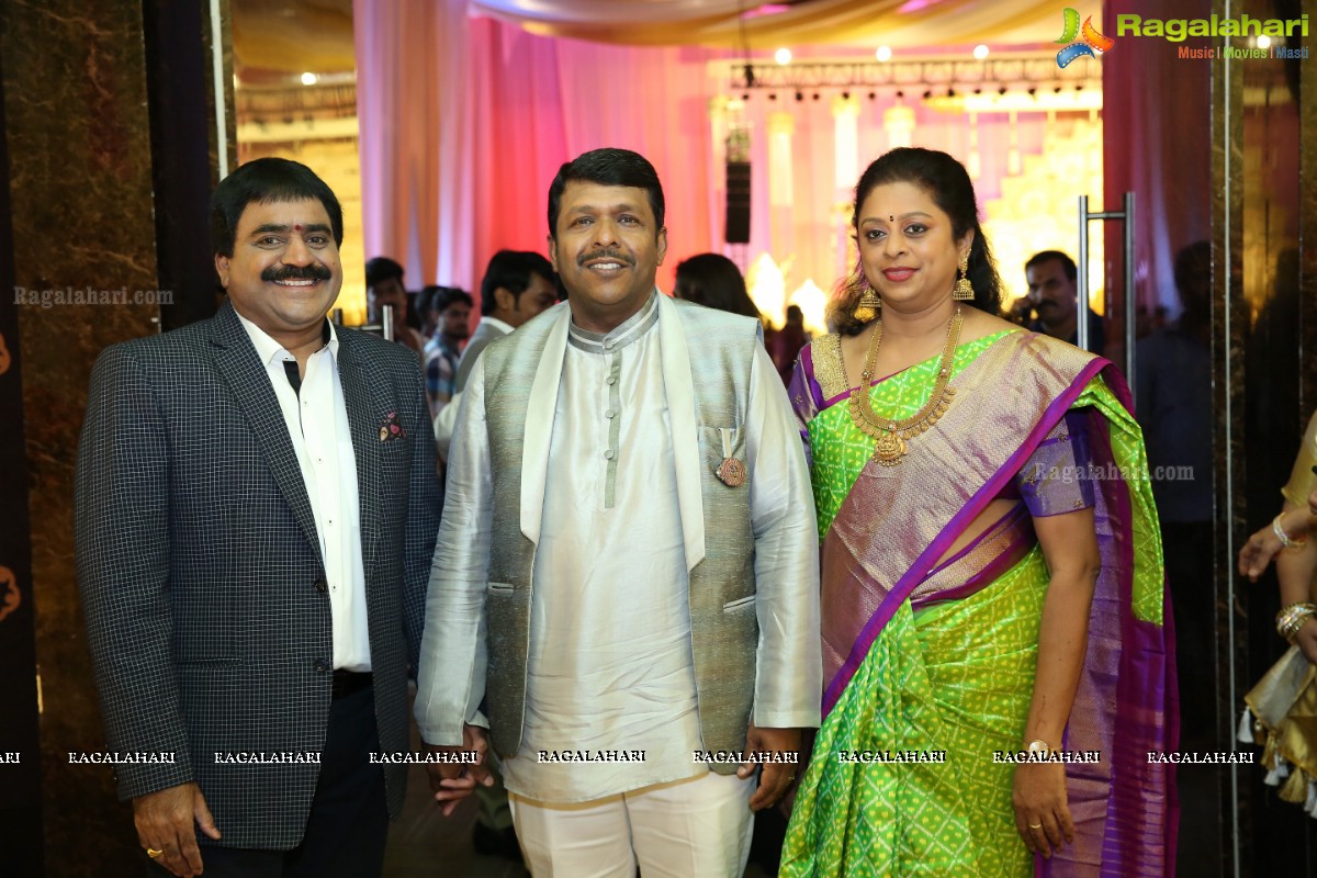 Grand Wedding Reception of Ambica Vinayaka Surya Kumar with Preethika Lakshmi at JRC Conventions & Trade Fairs