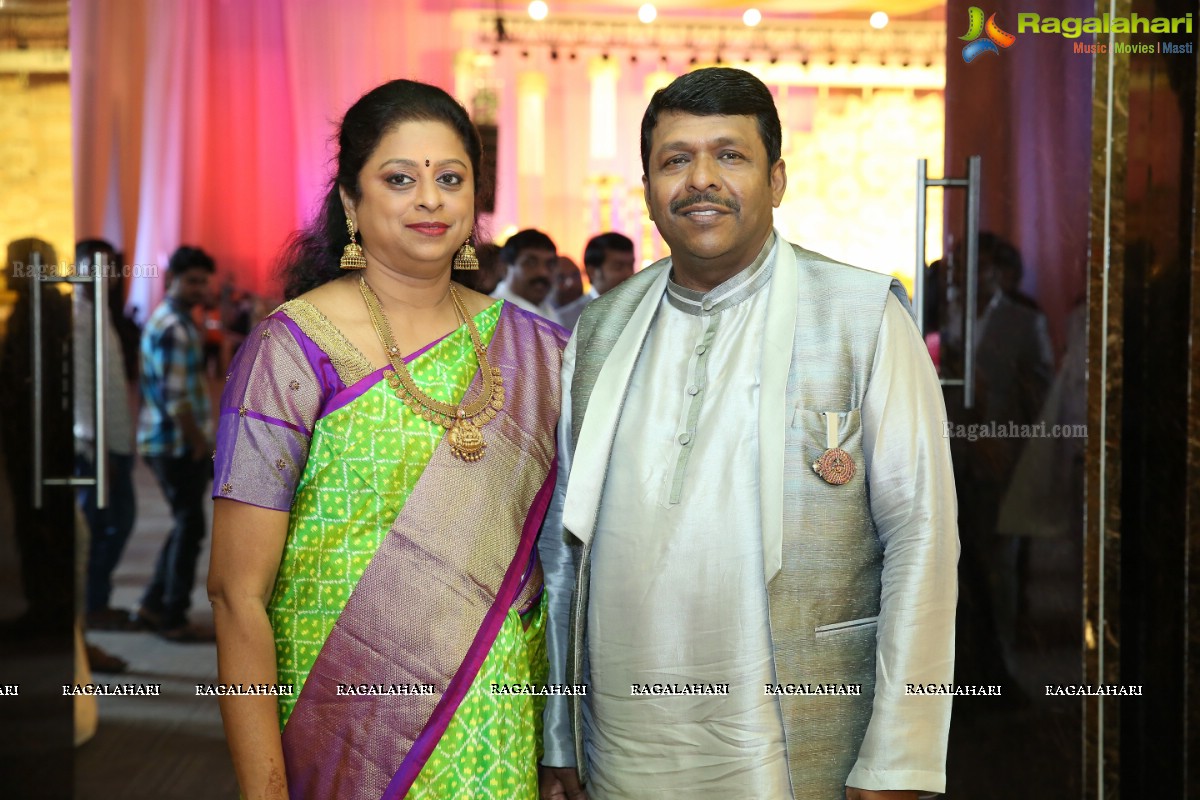 Grand Wedding Reception of Ambica Vinayaka Surya Kumar with Preethika Lakshmi at JRC Conventions & Trade Fairs