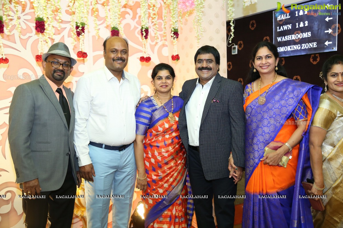 Grand Wedding Reception of Ambica Vinayaka Surya Kumar with Preethika Lakshmi at JRC Conventions & Trade Fairs