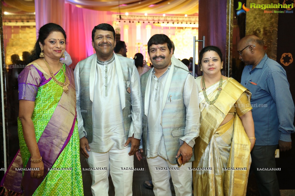 Grand Wedding Reception of Ambica Vinayaka Surya Kumar with Preethika Lakshmi at JRC Conventions & Trade Fairs