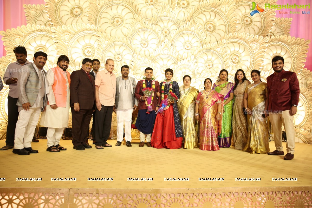 Grand Wedding Reception of Ambica Vinayaka Surya Kumar with Preethika Lakshmi at JRC Conventions & Trade Fairs