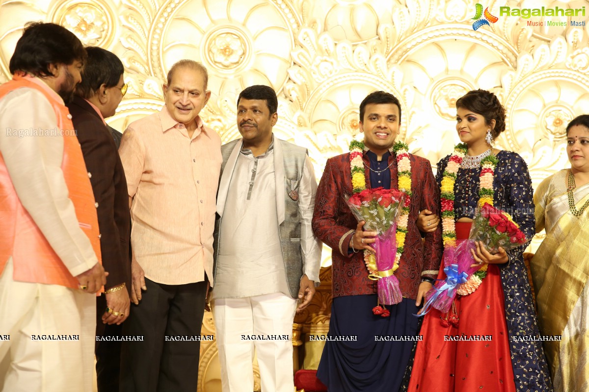 Grand Wedding Reception of Ambica Vinayaka Surya Kumar with Preethika Lakshmi at JRC Conventions & Trade Fairs