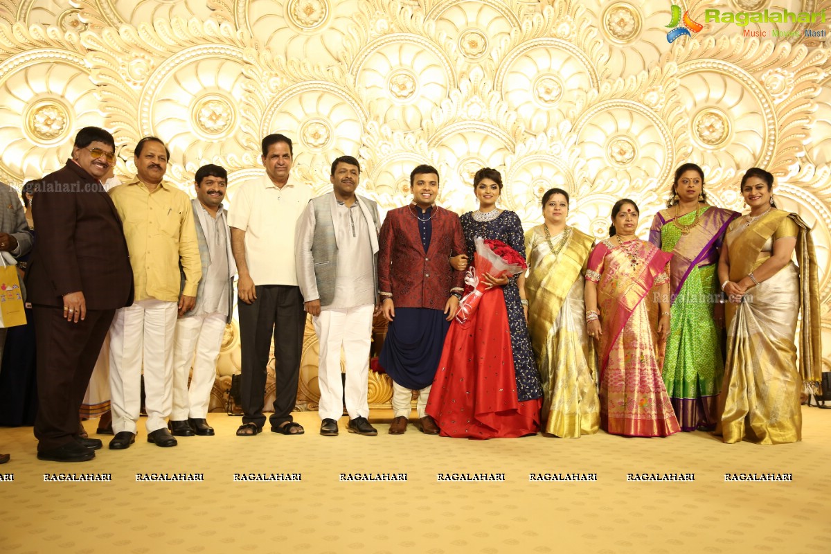 Grand Wedding Reception of Ambica Vinayaka Surya Kumar with Preethika Lakshmi at JRC Conventions & Trade Fairs