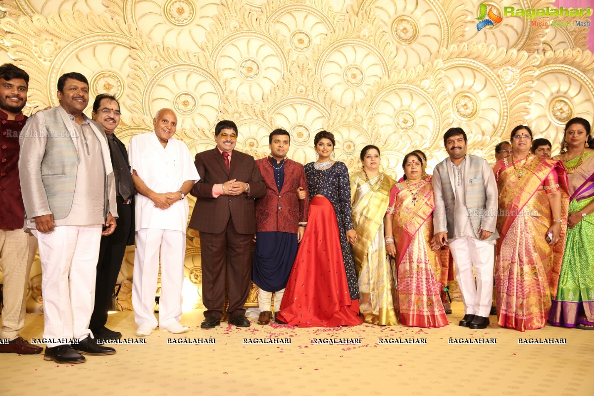 Grand Wedding Reception of Ambica Vinayaka Surya Kumar with Preethika Lakshmi at JRC Conventions & Trade Fairs