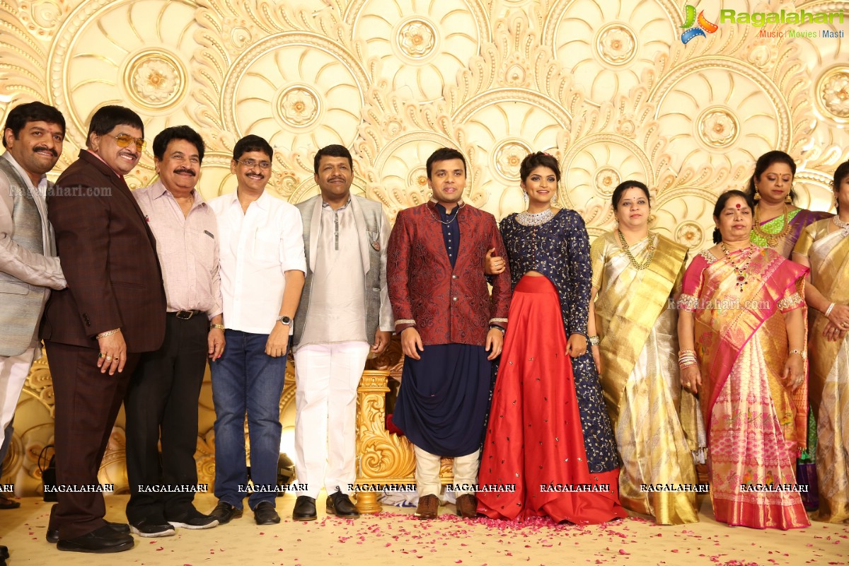 Grand Wedding Reception of Ambica Vinayaka Surya Kumar with Preethika Lakshmi at JRC Conventions & Trade Fairs