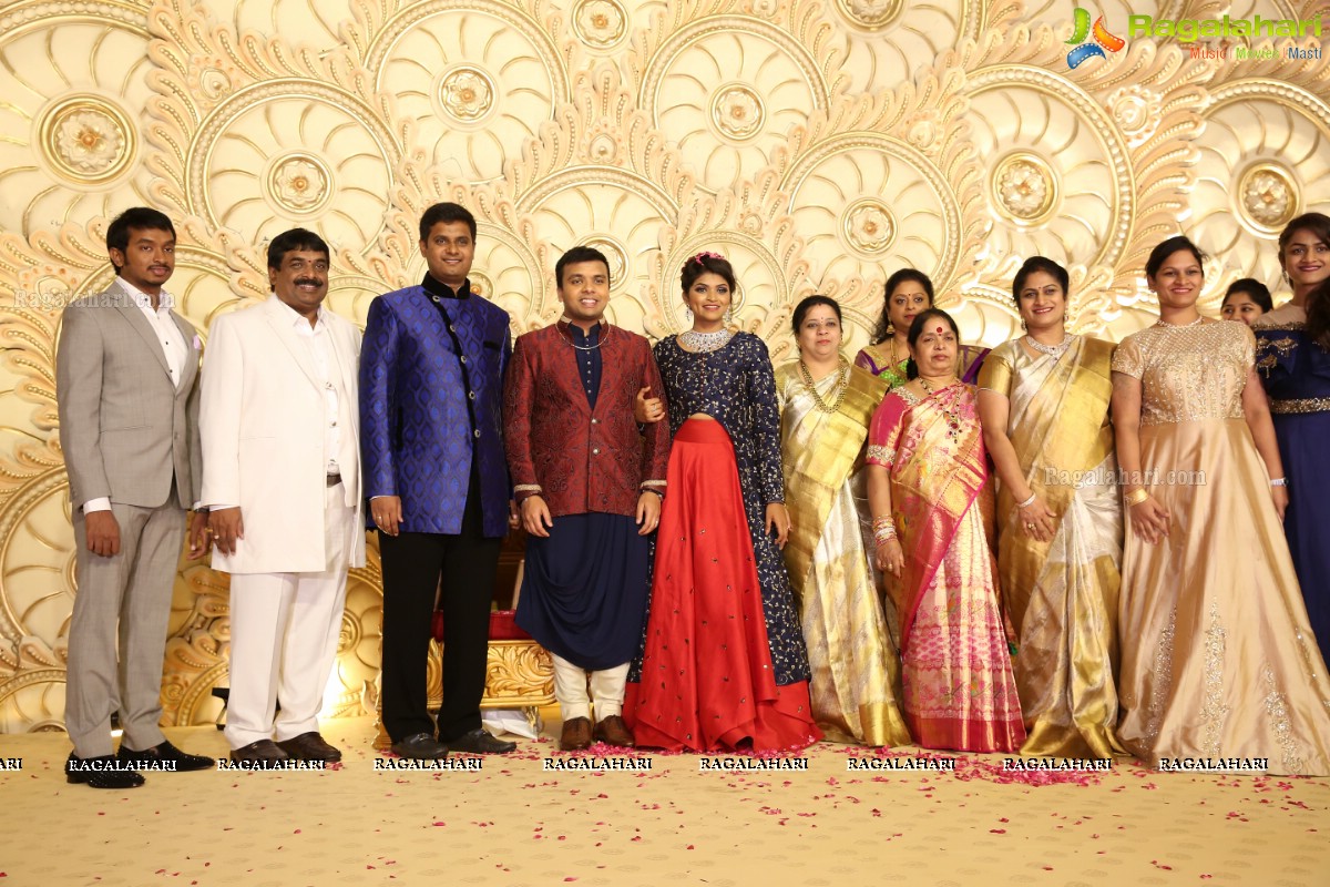 Grand Wedding Reception of Ambica Vinayaka Surya Kumar with Preethika Lakshmi at JRC Conventions & Trade Fairs