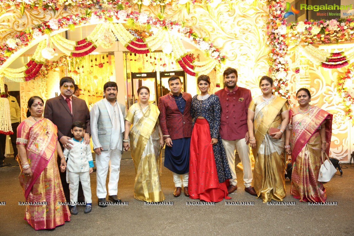 Grand Wedding Reception of Ambica Vinayaka Surya Kumar with Preethika Lakshmi at JRC Conventions & Trade Fairs