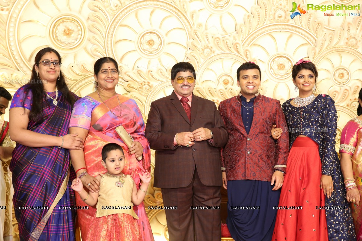 Grand Wedding Reception of Ambica Vinayaka Surya Kumar with Preethika Lakshmi at JRC Conventions & Trade Fairs