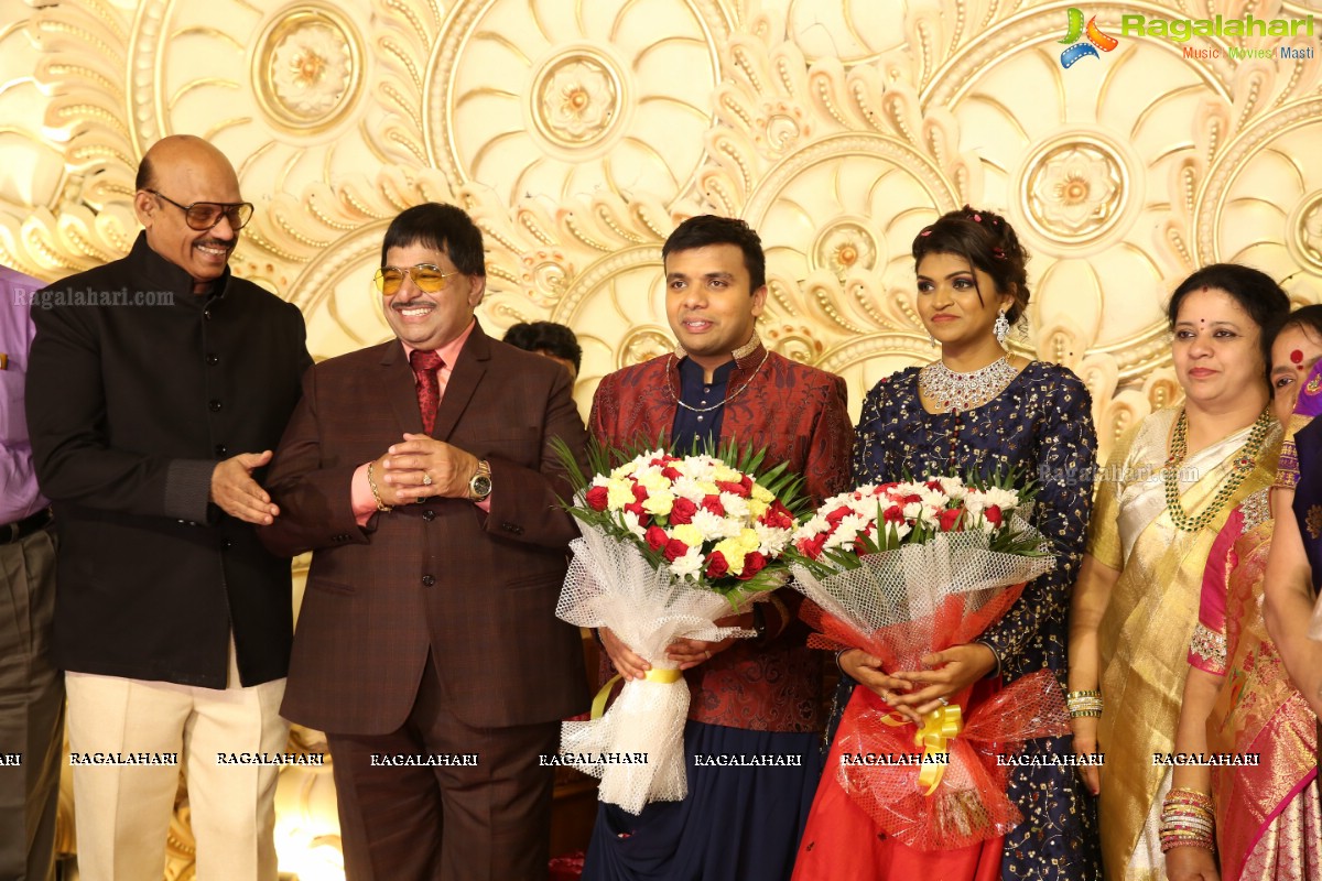 Grand Wedding Reception of Ambica Vinayaka Surya Kumar with Preethika Lakshmi at JRC Conventions & Trade Fairs