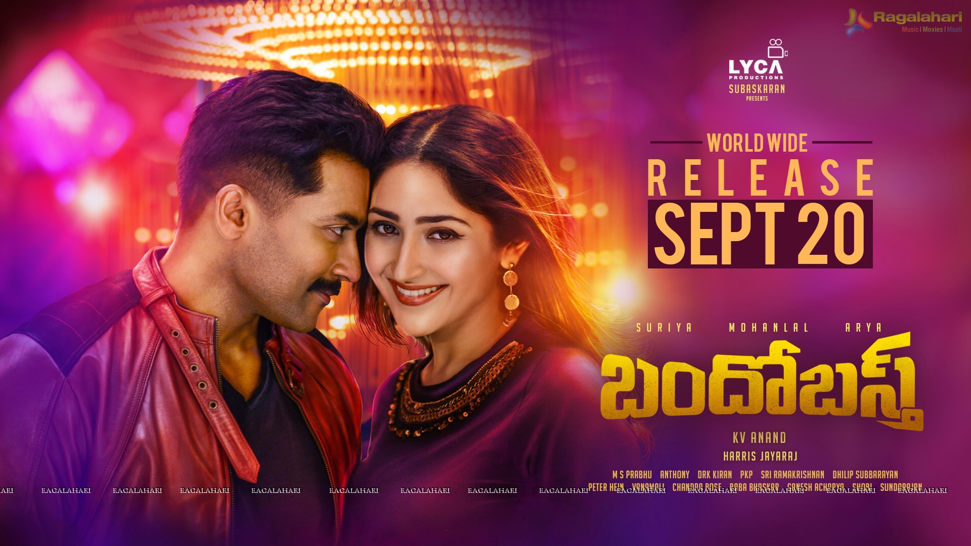 Bandobast Sep 20th Release date Poster
