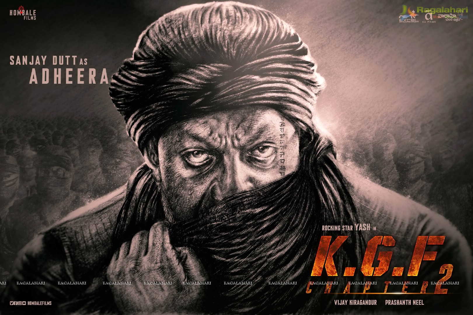 K.G.F Chapter 2 Sanjay Dutt as Adheera Poster
