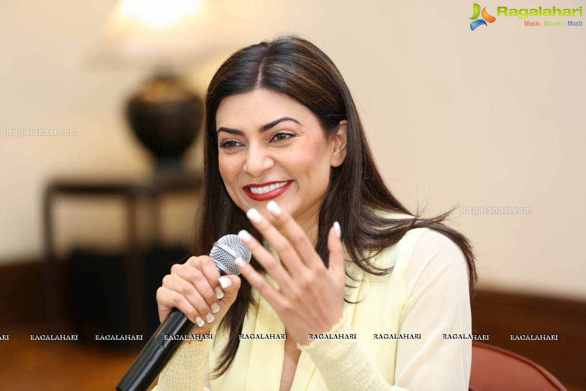 FICCI FLO Interactive Session with Sushmita Sen on 'Understanding :Adoption' with Moderator Dr. Anuradha Rao at ITC Kakatiya, Hyderabad