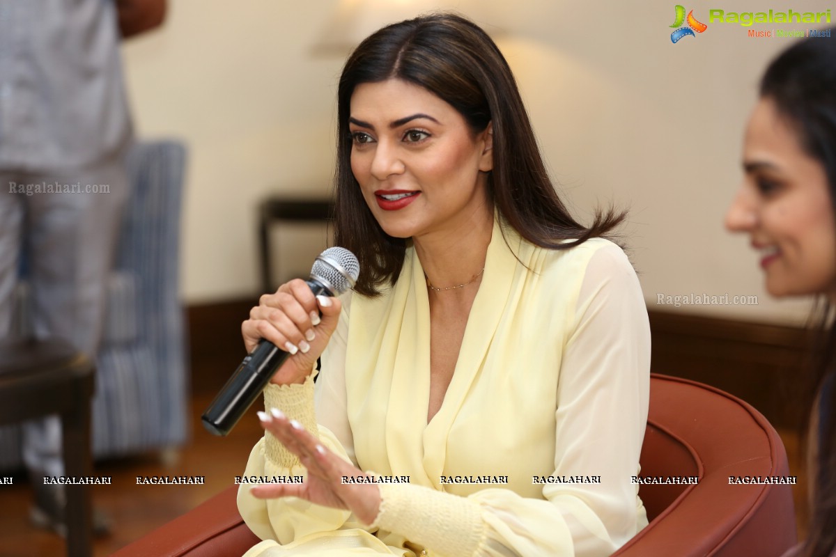 FICCI FLO Interactive Session with Sushmita Sen on 'Understanding :Adoption' with Moderator Dr. Anuradha Rao at ITC Kakatiya, Hyderabad