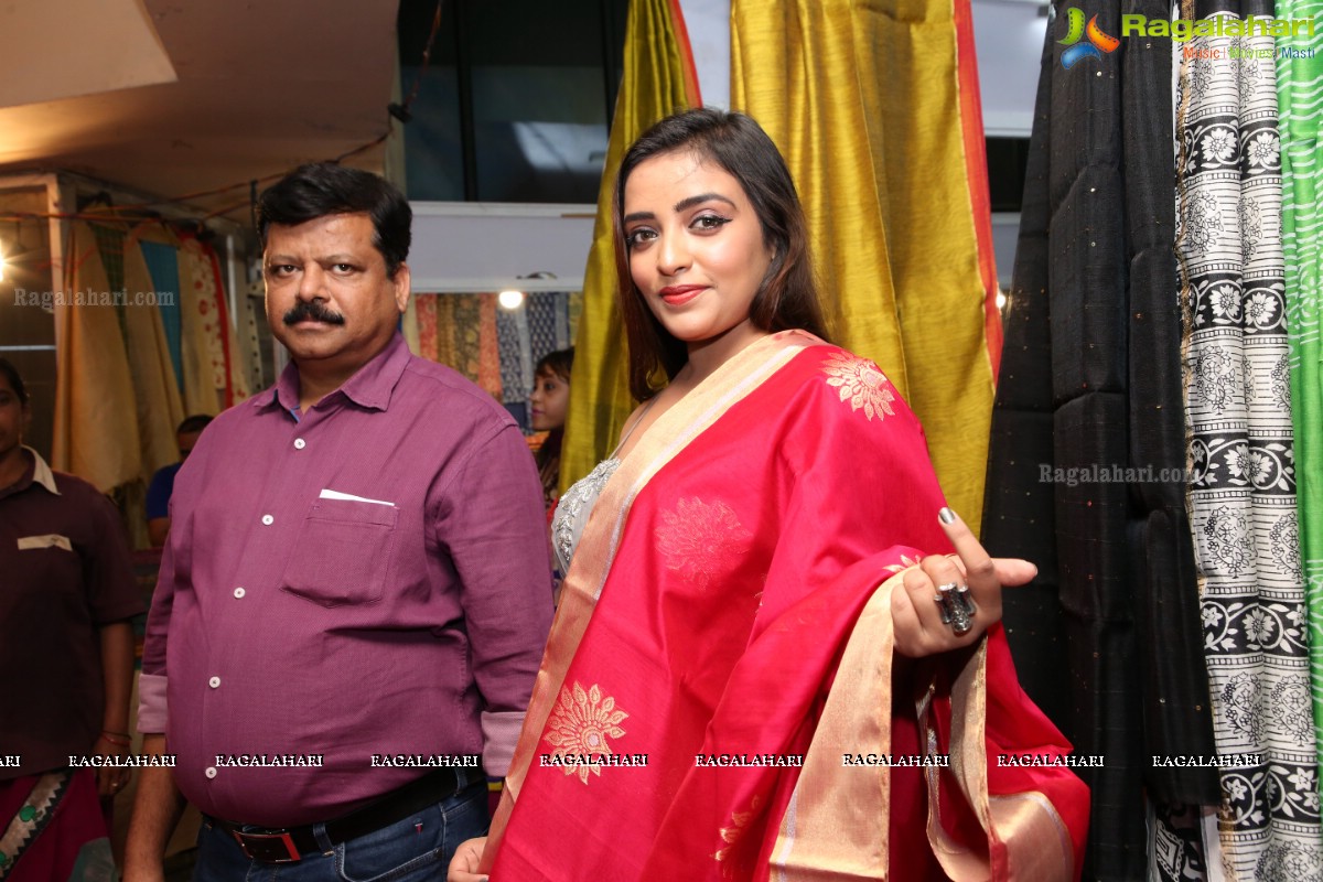 Indian Silk Expo Launch by Ashi Roy Ttown upcoming actress at Sri Satya Sai Nigamagamam