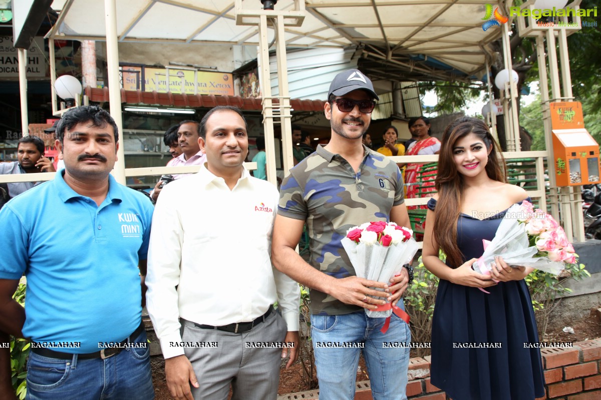 Kwik Mint Box ( a Bin for Cigarette Butts) Launch at Olampiya Pan Store, Hyderabad