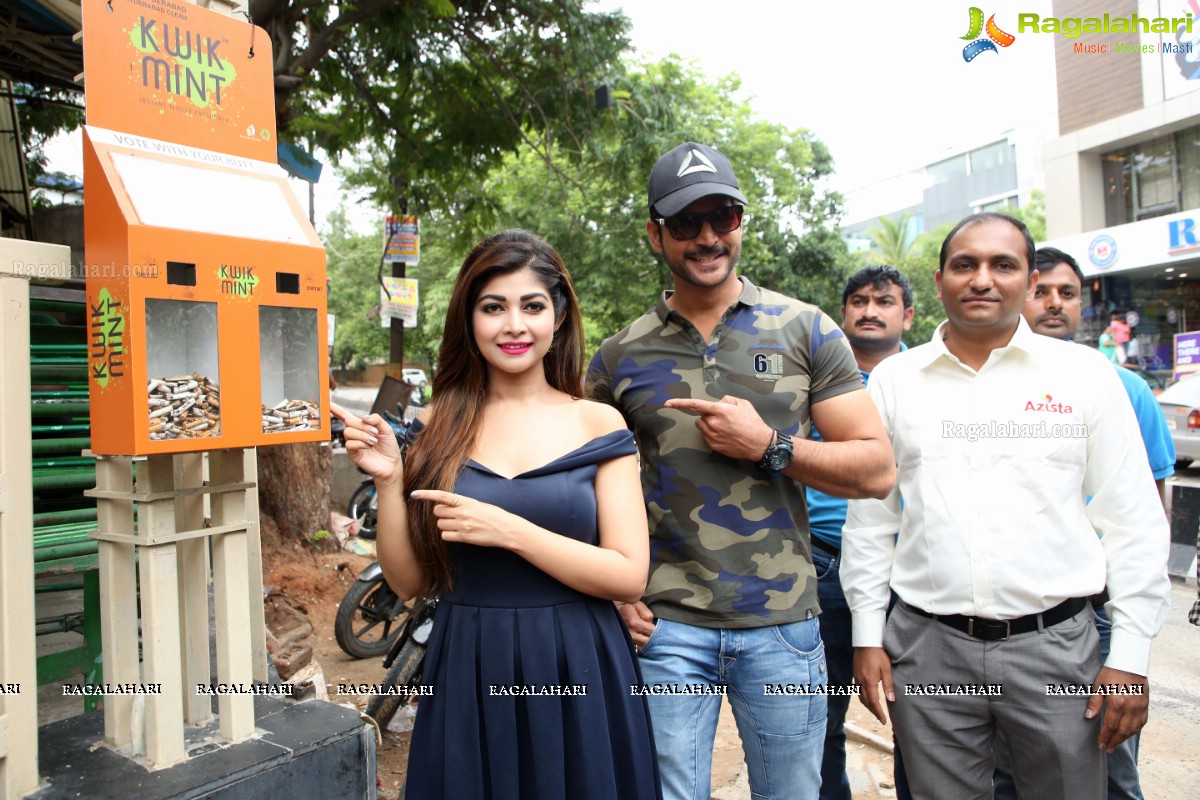 Kwik Mint Box ( a Bin for Cigarette Butts) Launch at Olampiya Pan Store, Hyderabad