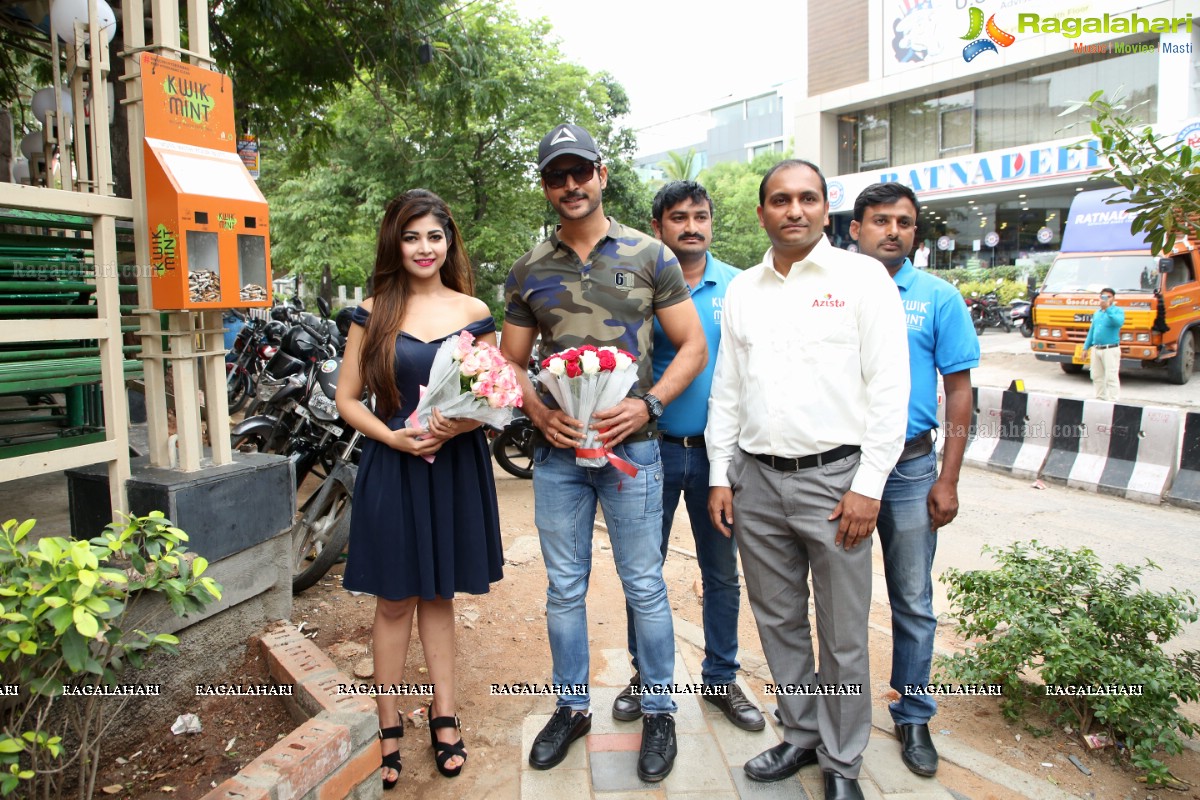 Kwik Mint Box ( a Bin for Cigarette Butts) Launch at Olampiya Pan Store, Hyderabad