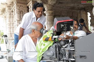 Sri Ramarajyam Working Stills