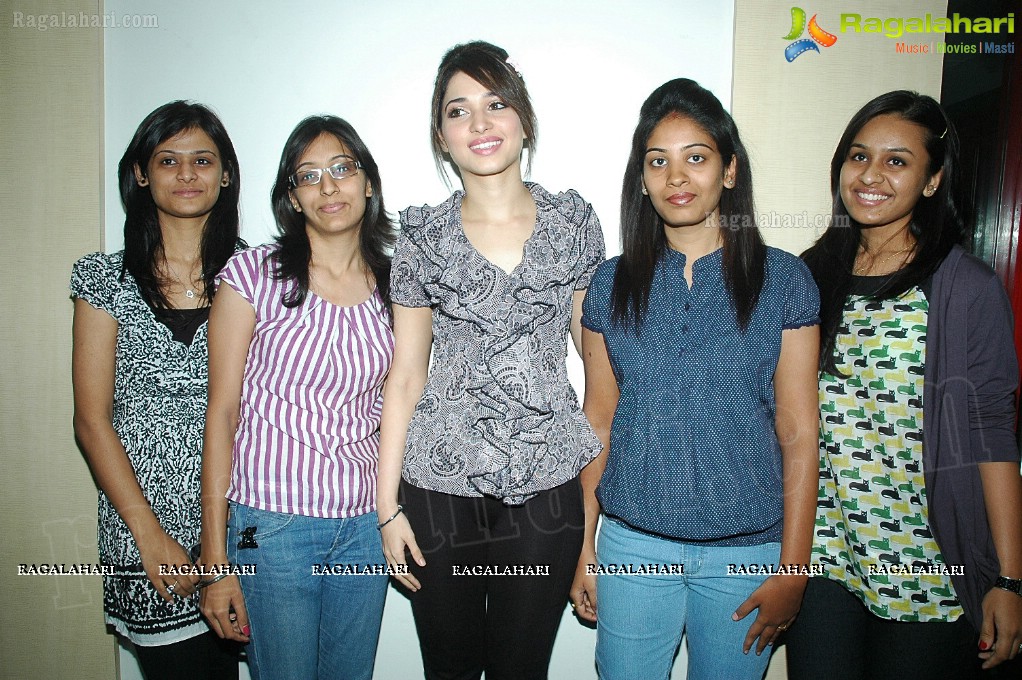 Team Radio Mirchi 98.3 FM Tete-a-tete with Tamanna 