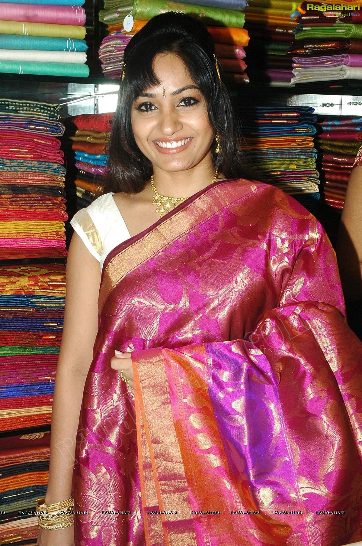 Madhavi Latha at Sreeja Fashions First Anniversary Discount Sale