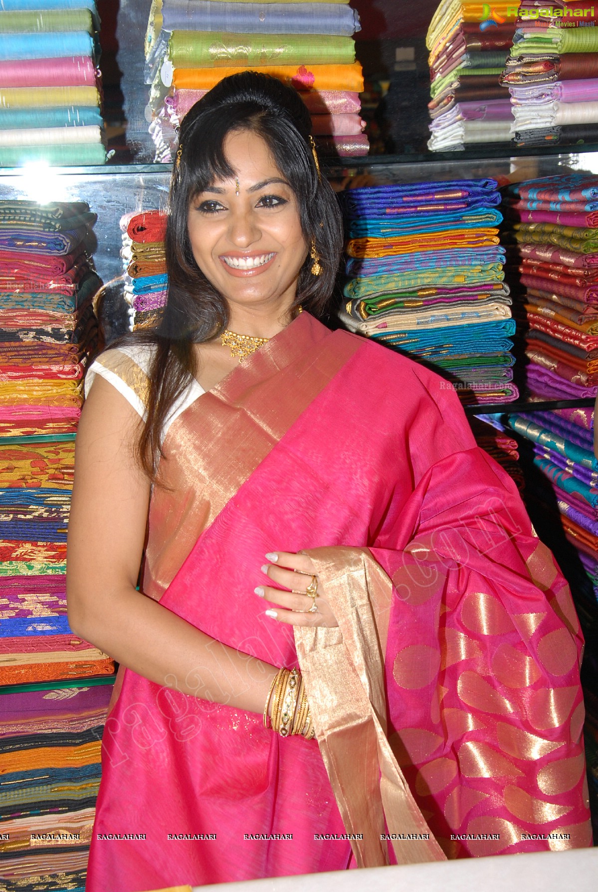 Madhavi Latha at Sreeja Fashions First Anniversary Discount Sale