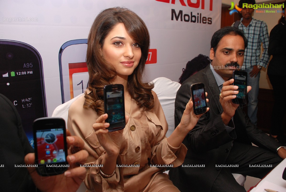 Tamanna launches Celkon 1GHz Android Mobiles