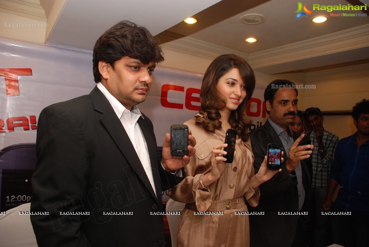 Tamanna launches Celkon 1GHz Android Mobiles