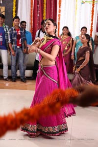 Nisha Aggarwal in Hot Pink Half Saree