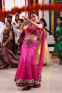 Nisha Aggarwal in Hot Pink Half Saree