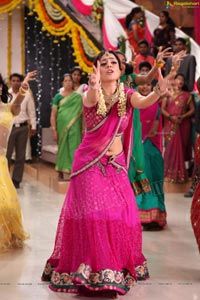Nisha Aggarwal in Hot Pink Half Saree