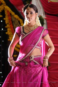 Nisha Aggarwal in Hot Pink Half Saree