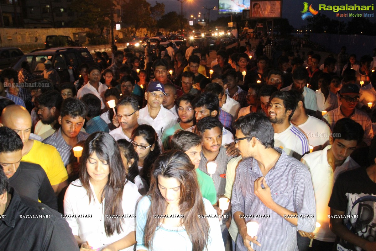 Candle Light March for VNR Students who expired in Industrial Tour