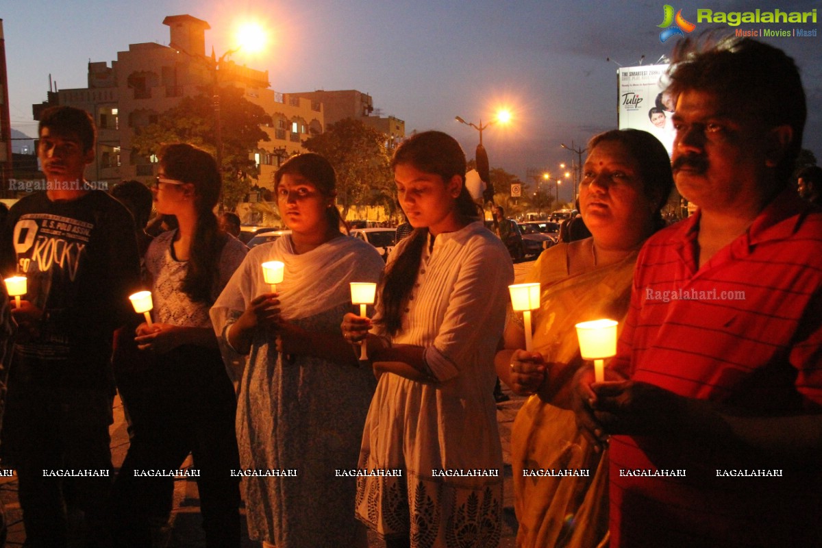 Candle Light March for VNR Students who expired in Industrial Tour