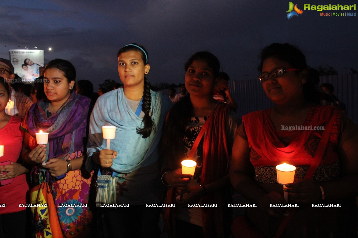 Candle Light March for VNR Students who expired in Industrial Tour