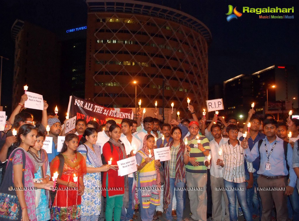 Candle Walk by Engineering Students, Hyderabad